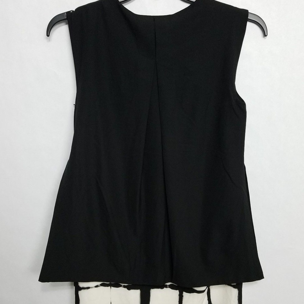 Adam Lippes Target Black White Checkered Dress Sm